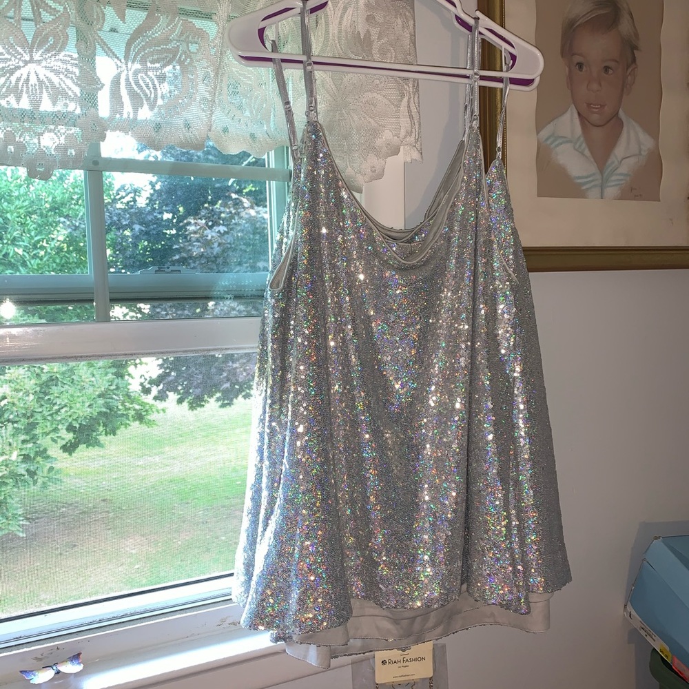 Beautiful Blue Leopard Silver plus Size Top